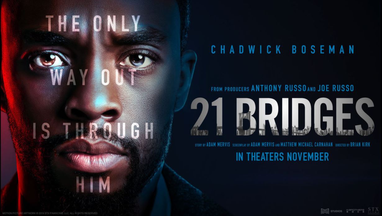An embattled NYPD detective is thrust into a citywide manhunt for a pair of cop killers after uncovering a massive and unexpected conspiracy. 21 Bridges online.