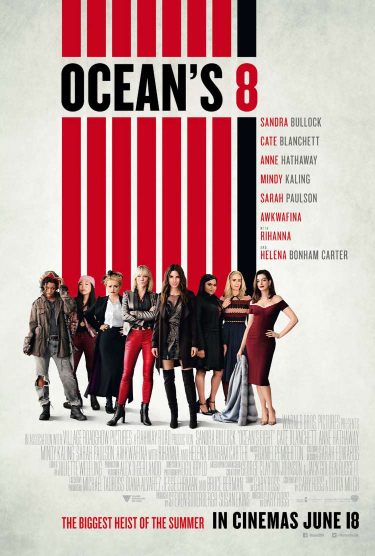 Ocean's 8 2018 Full Movie Free Online Starring Sandra Bullock, Cate Blanchett, Anne Hathaway, Mindy Kaling, Sarah Paulson, Awkwafina, with Rihanna and Helena Bonham Carter.