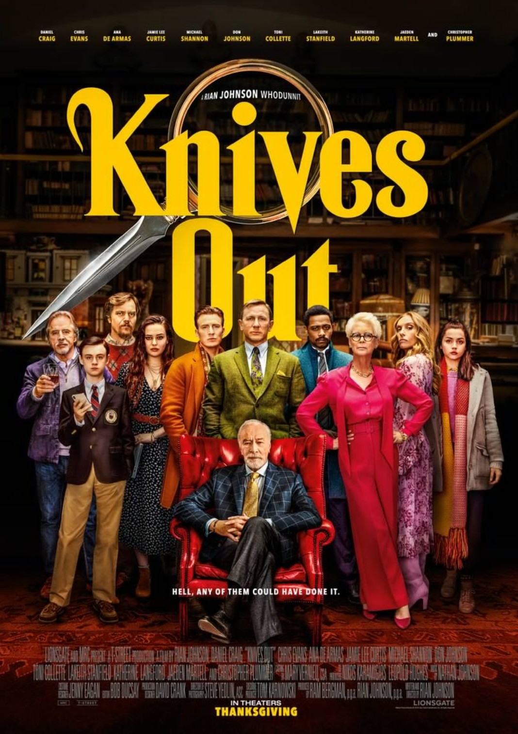 Knives Out (2019) Full Movie Free Online Seth Rogen, Charlize Theron, Andy Serkis, June Diane Raphael, Ravi Patel, Bob Odenkirk, Alexander Skarsgård